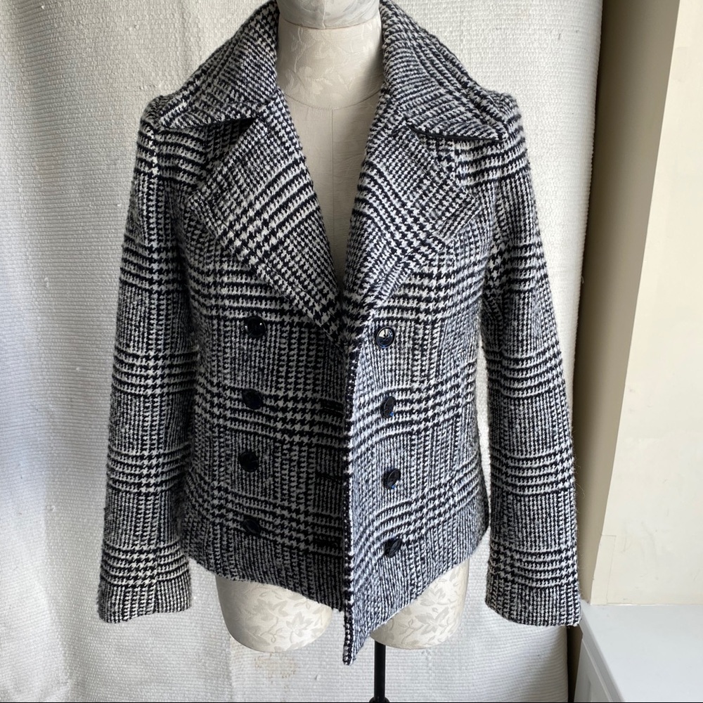 Banana Republic 4/6 Wool Houndstooth Blazer Jacket - Picture 5 of 8